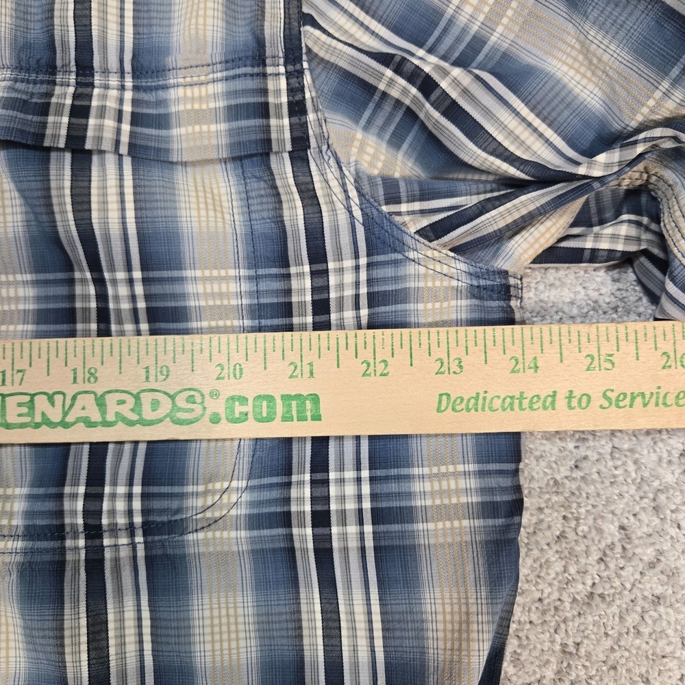 Carhartt Shirts Mens Large Black blue Plaid S/S Button Up Relaxed Fit lot of 2 - Picture 8 of 13
